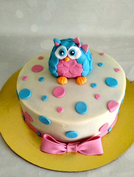 Owl Baby Shower Cake