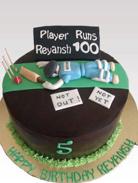 Cricket Theme Cake