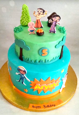 Birthday Cakes for Boys 4 Vir The Robot Boy & Chota Bheem Cake