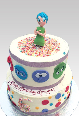 Birthday Cake for Girls 4 Inside Out Theme Cake