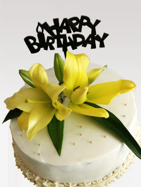 Fresh Flowers Cake
