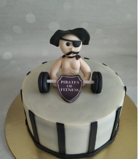Pirates of Fitness Logo Cake