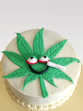 Customised Theme Cakes 18 Marijuana Weed Cake
