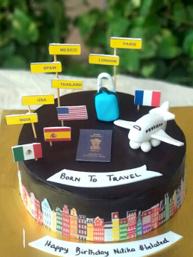 Travel Theme Cake