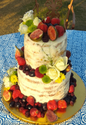 Two Tier Naked Wedding Cake
