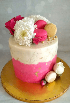 Wedding & Engagement Cakes 39 Pink & White Roka Cake