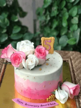Home 17 Floral Anniversary Cake